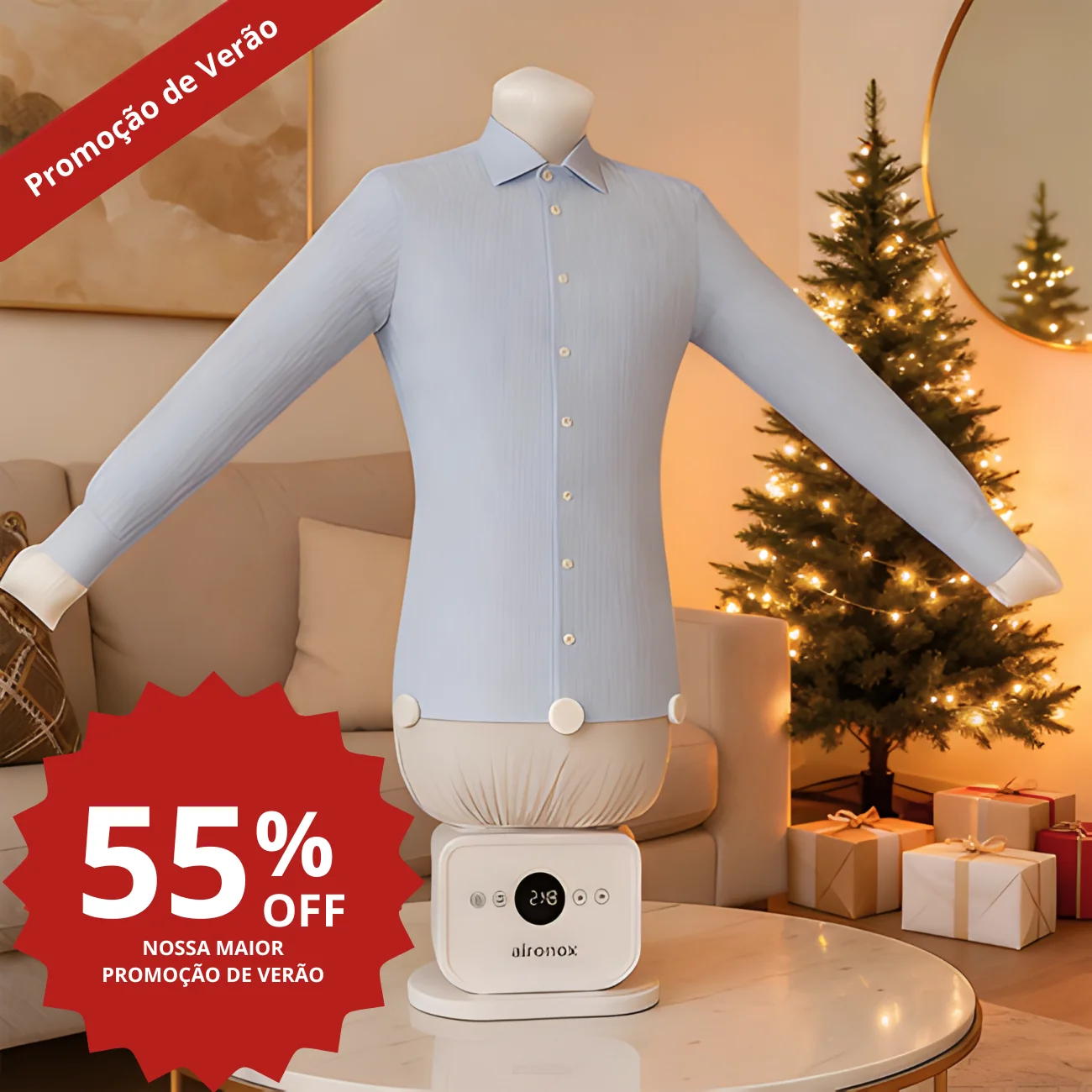 Máquina de Passar Automática - Roupas sem rugas em minutos